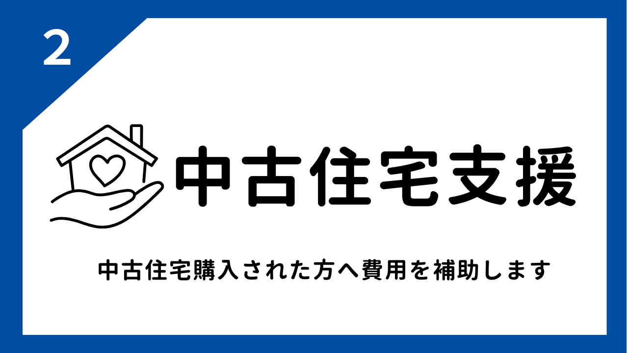 中古住宅支援　中古住宅購入された方へ費用を補助します